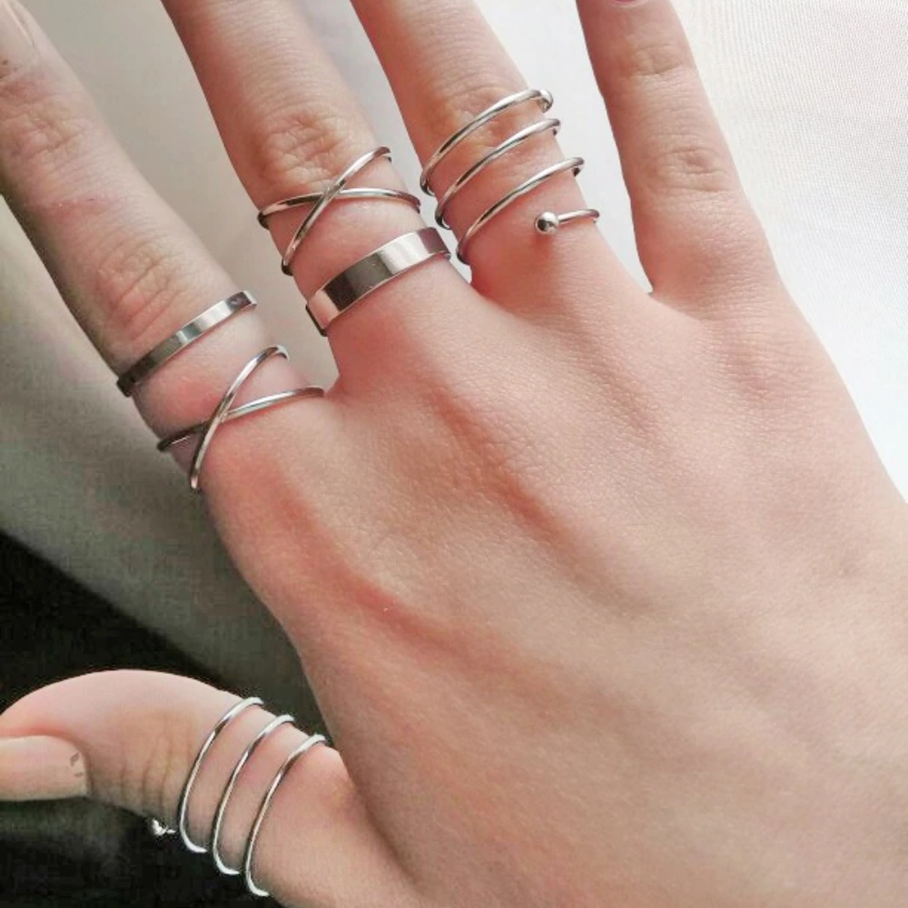 Assorted Silver Rings - Picture 2 of 2